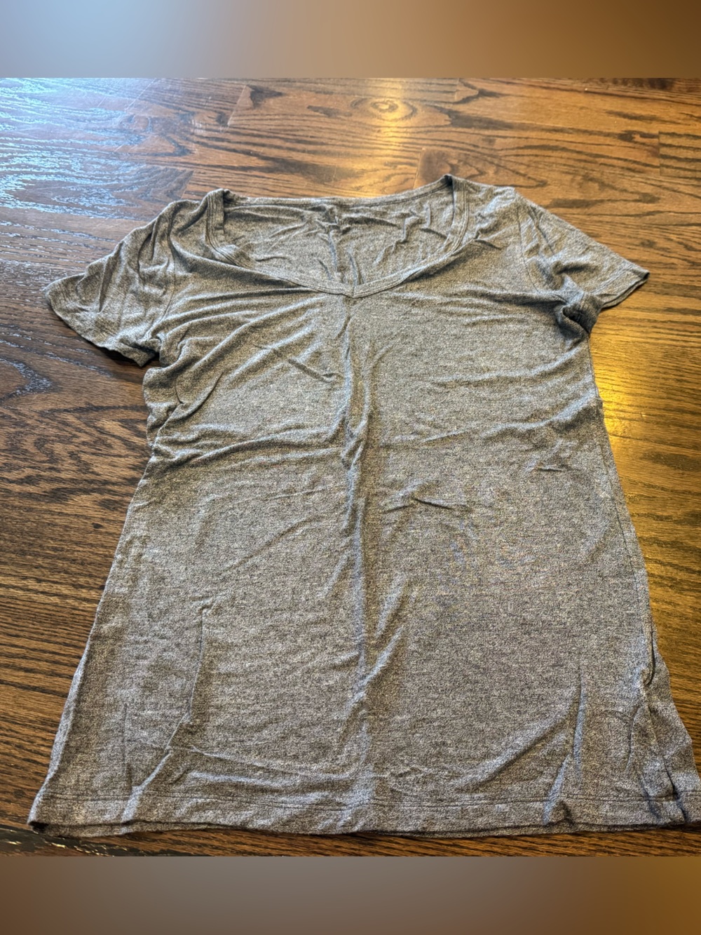 Merona Heather Gray Short-Sleeve V-Neck Tee